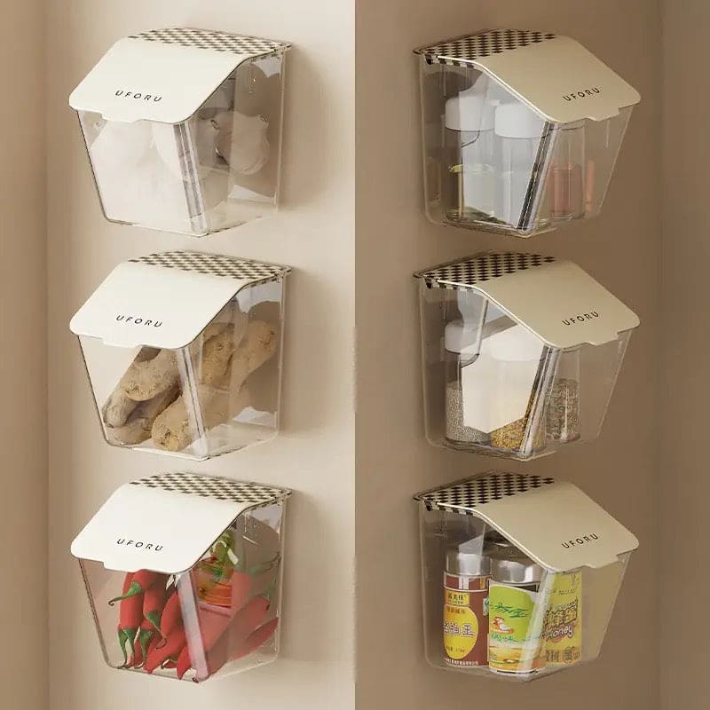 Wall Mounted Spice Keeper, Airtight Wall Food Storage Container, Elegance Lady Storage Container, Ginger Garlic Storage Basket, Kitchen Fresh Storage With Cover, Multifunctional Storage Box, Multipurpose Kitchen Bathroom Home Storage Box Wall Mounted Spice Keeper, Airtight Wall Food Storage Container, Elegance Lady Storage Container, Ginger Garlic Storage Basket, Kitchen Fresh Storage With Cover, Multifunctional Storage Box, Multipurpose Kitchen Bathroom Home Storage Box